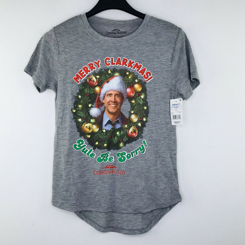 National Lampoon Christmas Vacation XS Yule Be Sorry! Shirt Gray NWT